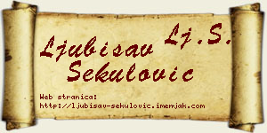 Ljubisav Sekulović vizit kartica